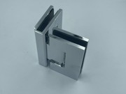 Polished chrome finish 90 degree glass to glass heavy duty hinge
